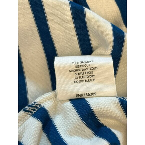 Hatch Women's Blue White The Marina Striped Flowy Midi Dress Casual Relaxed EUC - Picture 6 of 6